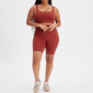 Girlfriend Collective Ember High Rise Bike Short Women's Size Medium Exercise